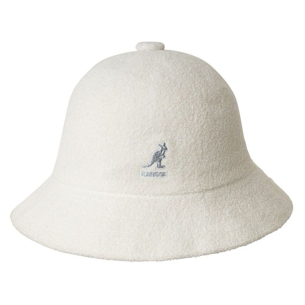 NEW Kangol Unisex Bermuda Casual Bucket Hat Size Medium in White Authentic $85
